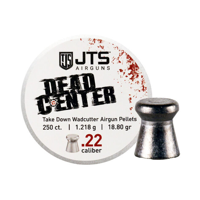 JTS Dead Center Precision Pellets .22 Cal Wadcutter - 18.80r - 250ct