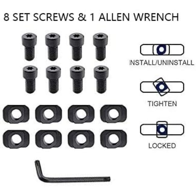 M-Lok Picatinny Rails - 3pcs