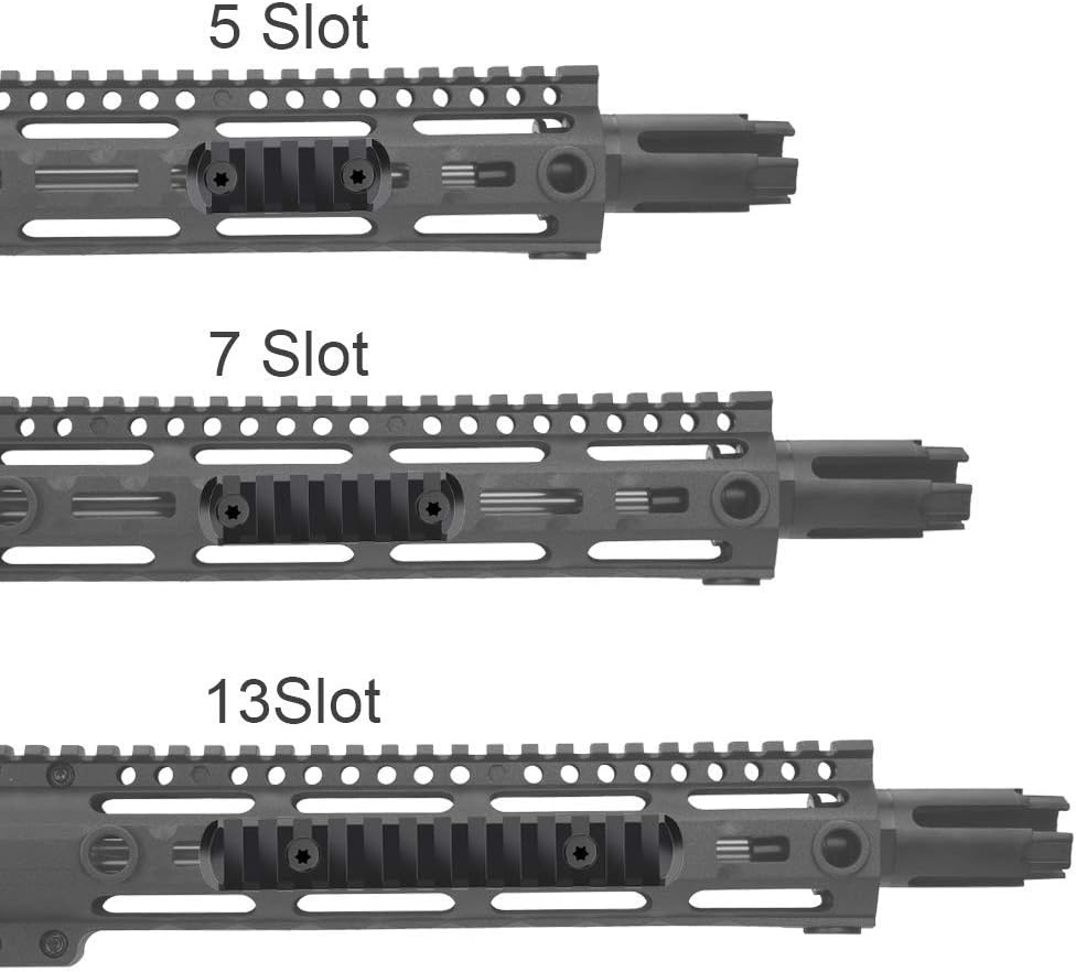 Silver M Lock Hand Rails M-Lok Picatinny Rails - 3pcs - Airgun Source Canada