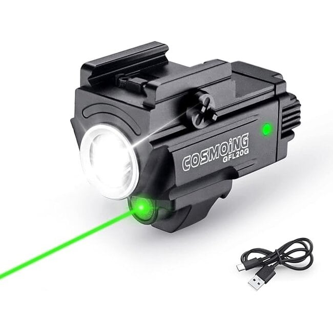 Green Laser/Flashlight Combo Picatinny Mount