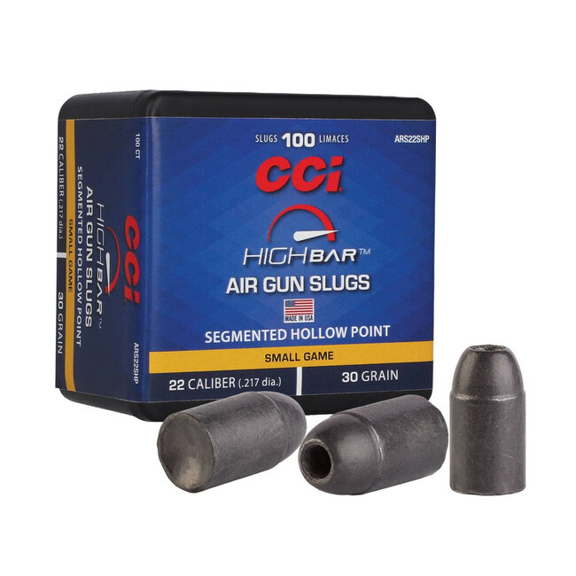 CCI High Bar Air Gun Slugs .22 Cal - 30gr Segmented Hollow Point - 100ct