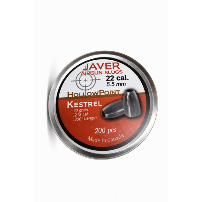 Javer Kestrel Hollow Point Slugs .22 Cal (.218) 20gr - 200ct