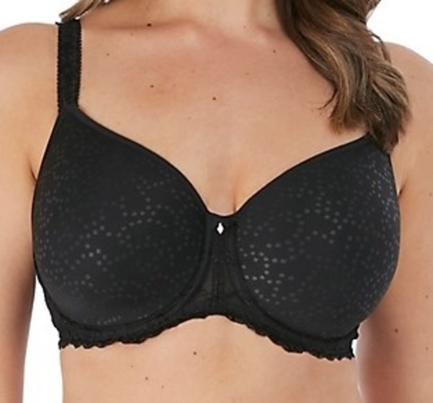 Push-up bra, satin, bow, light pattern, A to G-cup