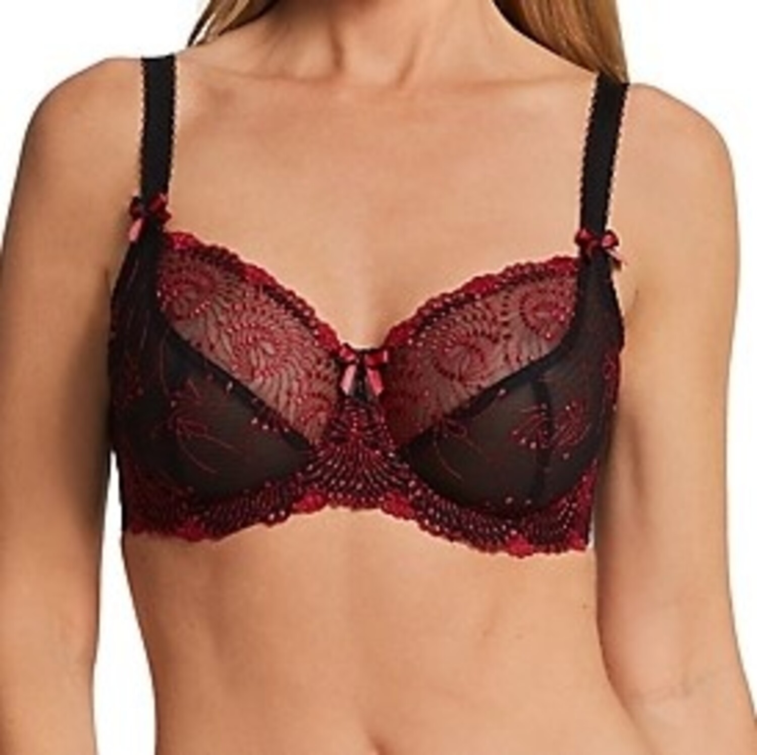 Fit Fully Yours B2271 Nicole See-Thru Lace Collection Full Support Bra