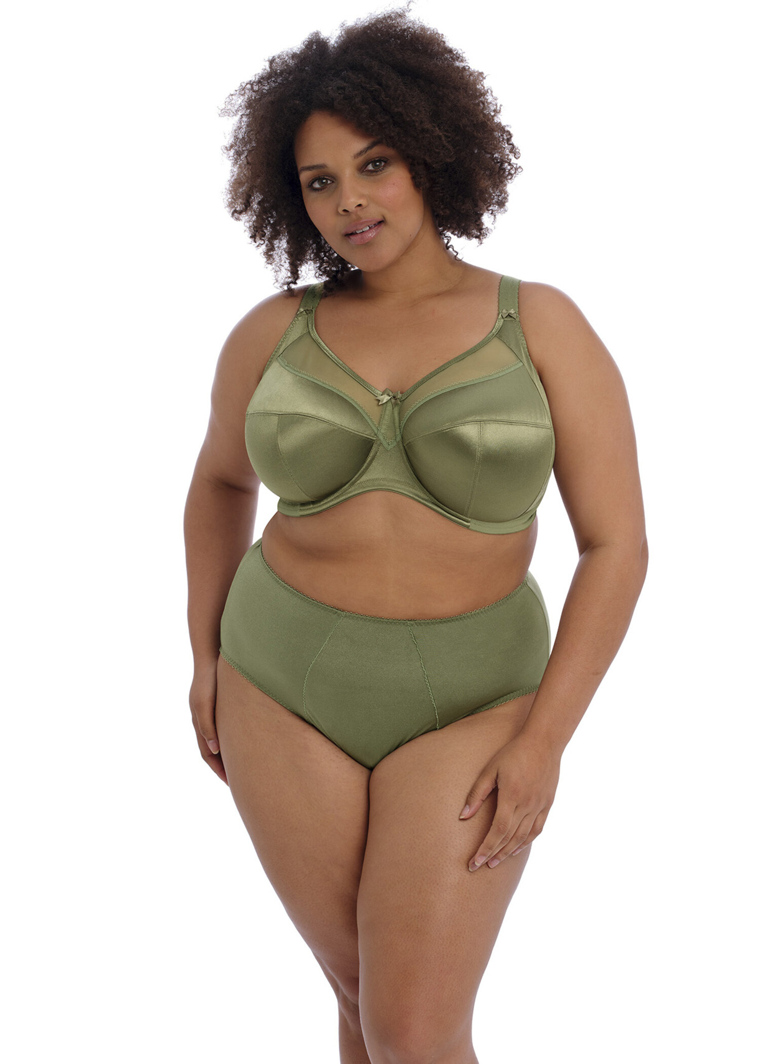 Goddess Women's Keira Wireless Soft Cup Bra – Comfortable Satin Simplex Underwire-Free Bra