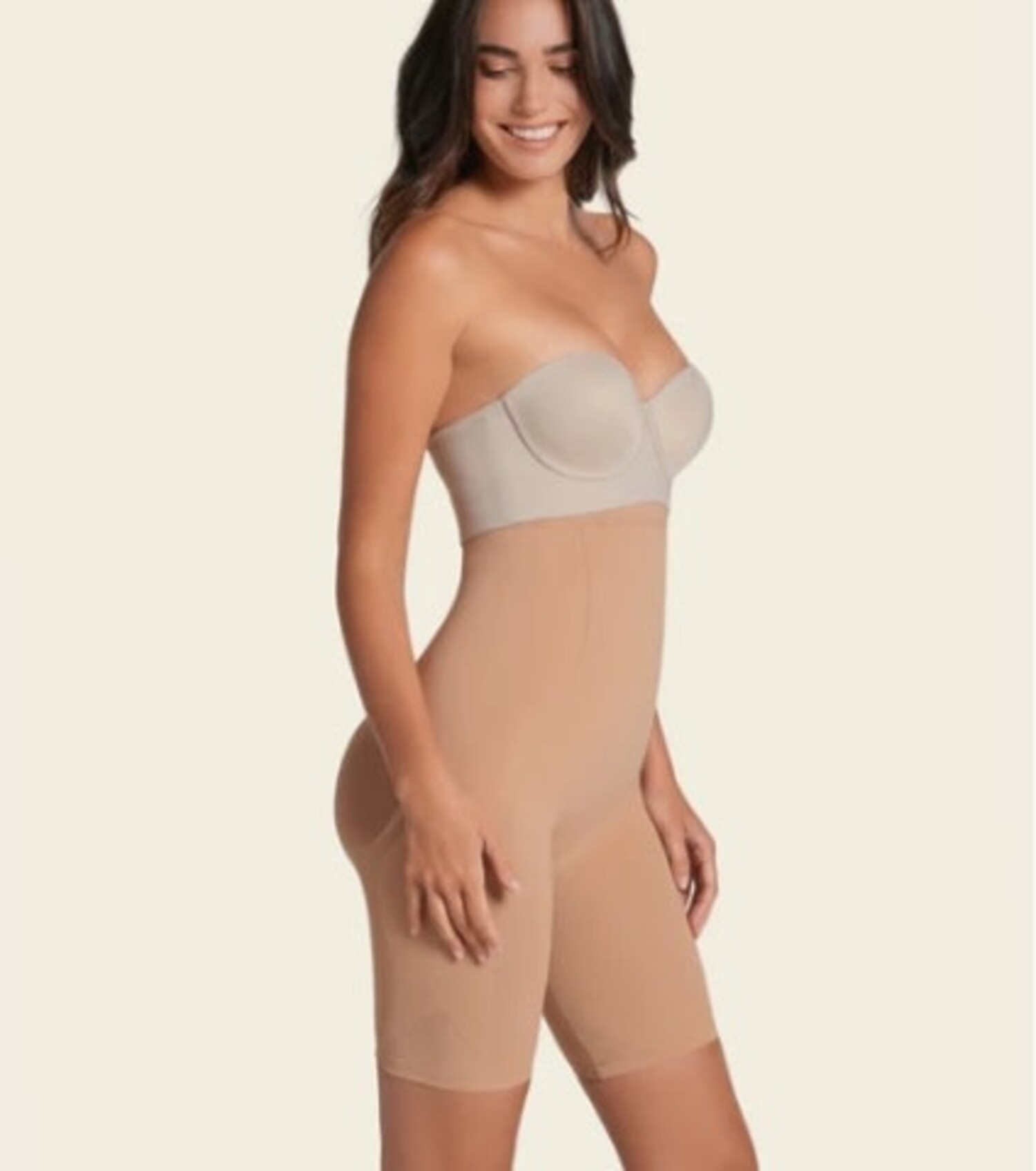 Leonisa Short De Contrôle Dos U Invisible – Gainant Abdomen Modéré, Effet Fesses Liftées, Pour Robes Dos Nu