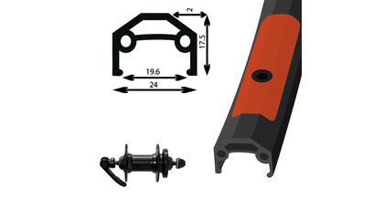 Roue avant vélo hybride