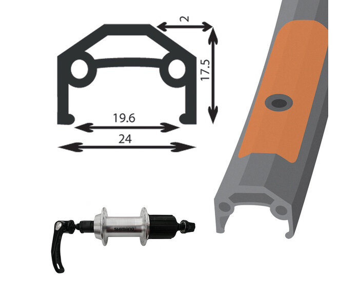 Roue arrière vélo Hybride