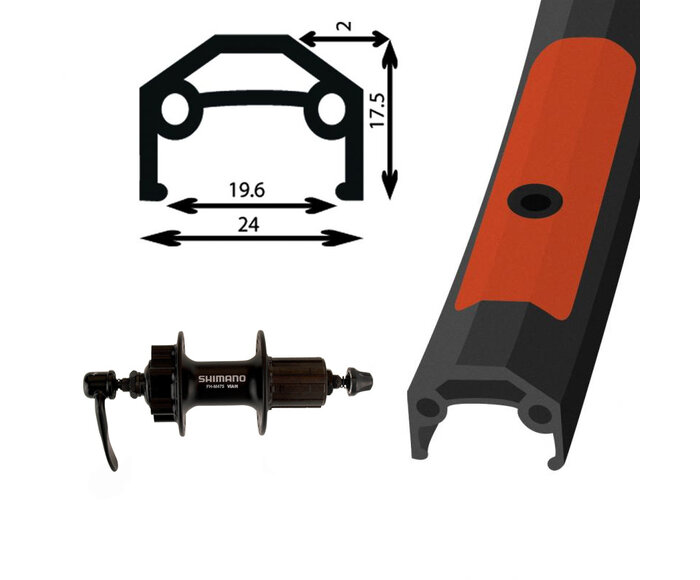 Roue arrière vélo Hybride