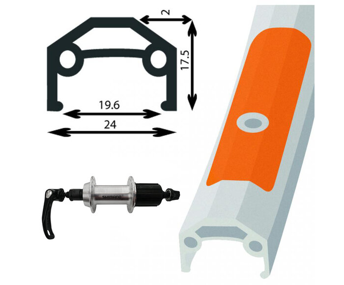 Roue arrière vélo Hybride