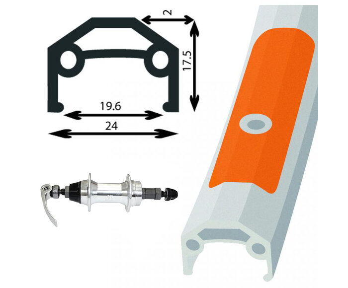 Roue arrière vélo Hybride