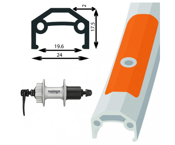 Roue arrière vélo Hybride