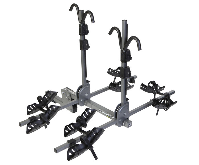 Quad 2 + 2 Support à vélo sur attache remorque (E-bike, Fat bike)