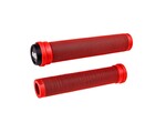 Poignées BMX/VTT Nervurées Rouges - Type ODI Long Col - Slip-on