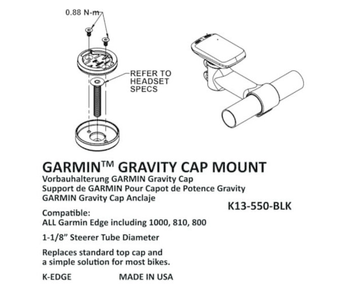 Support Garmin pour cyclomètre