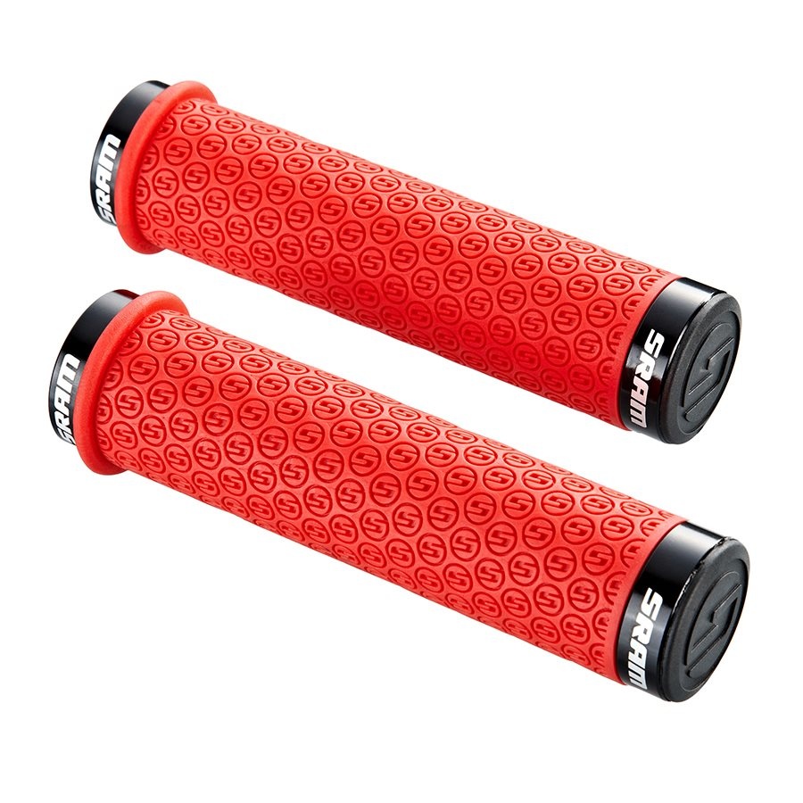Poignées De Guidon VTT Lock-on Orange - Alliage Aluminium Antidérapant - Ergonomiques - Étancher - Paire Complète