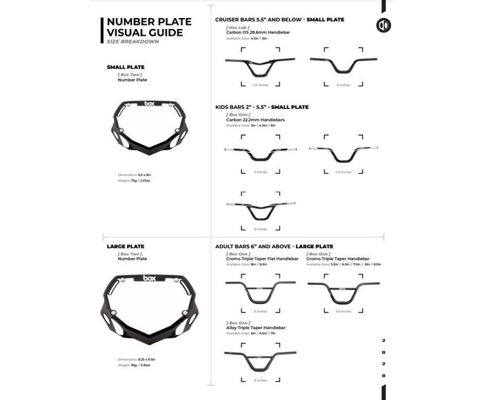 Plaque de numéro Two pour bmx de course