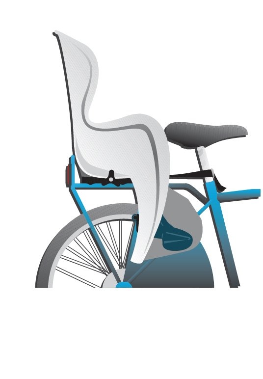 Siège Arrière de Vélo pour Enfant Porte-Bébé avec Main Courante pour Enfants Tout-Petits