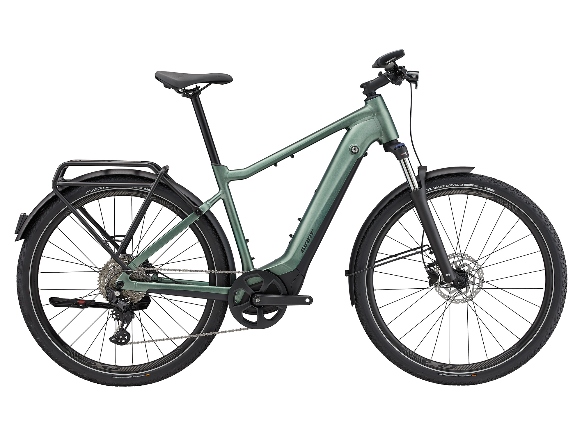 Vélo électrique Giant Prime, Ville, Cadre Bas 51cm (S), 28", Gris, 250W, Freins à Disque