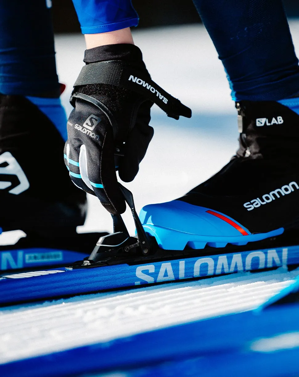 Fixation des bottes de skis Salomon.