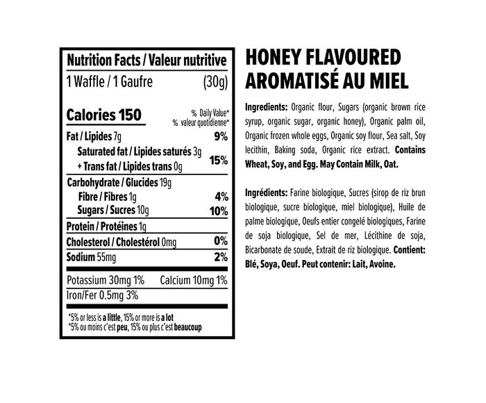 Gaufre énergétique biologique