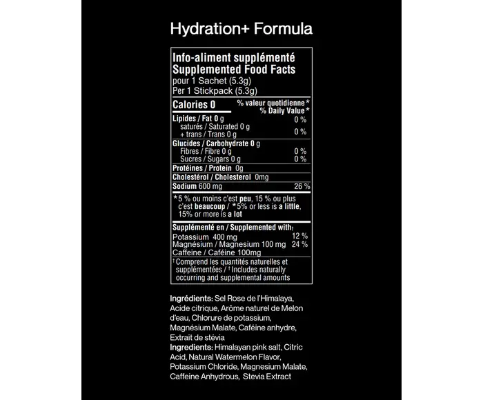 Hydratation+ - Mélange pour boisson énergisante caféiné