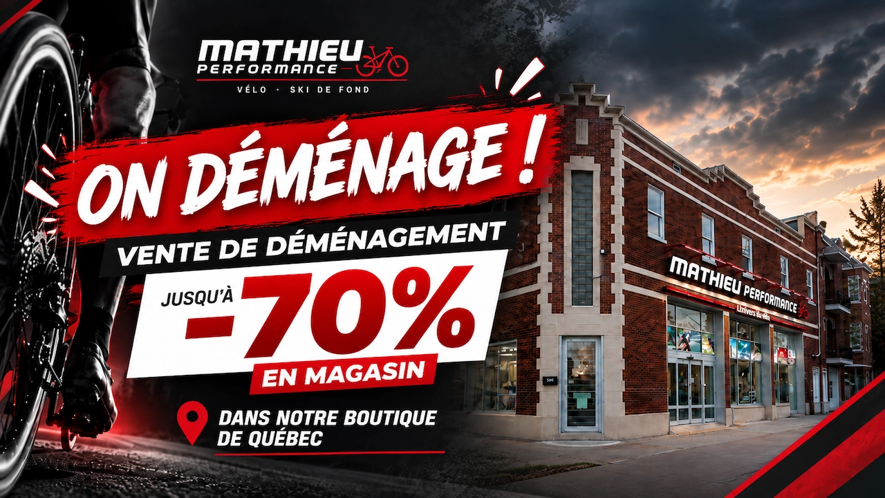 Mathieu Performance déménage : jusqu’à 70 % de rabais