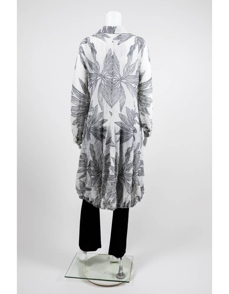 Alembika Long Sleeve Grey Fern Print Dress