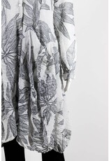 Alembika Long Sleeve Grey Fern Print Dress