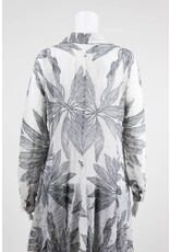 Alembika Long Sleeve Grey Fern Print Dress