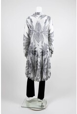 Alembika Long Sleeve Grey Fern Print Dress