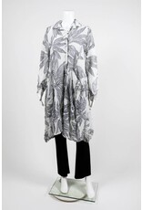 Alembika Long Sleeve Grey Fern Print Dress