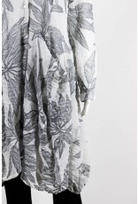 Alembika Long Sleeve Grey Fern Print Dress