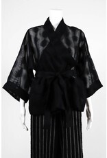 Alembika Sheer Dot 3/4 Sleeve Wrap Jacket
