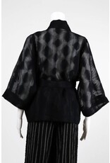 Alembika Sheer Dot 3/4 Sleeve Wrap Jacket