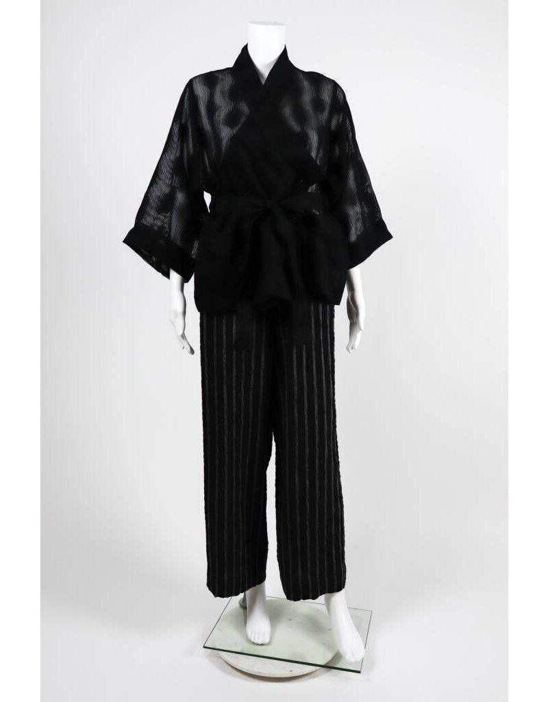 Alembika Sheer Dot 3/4 Sleeve Wrap Jacket