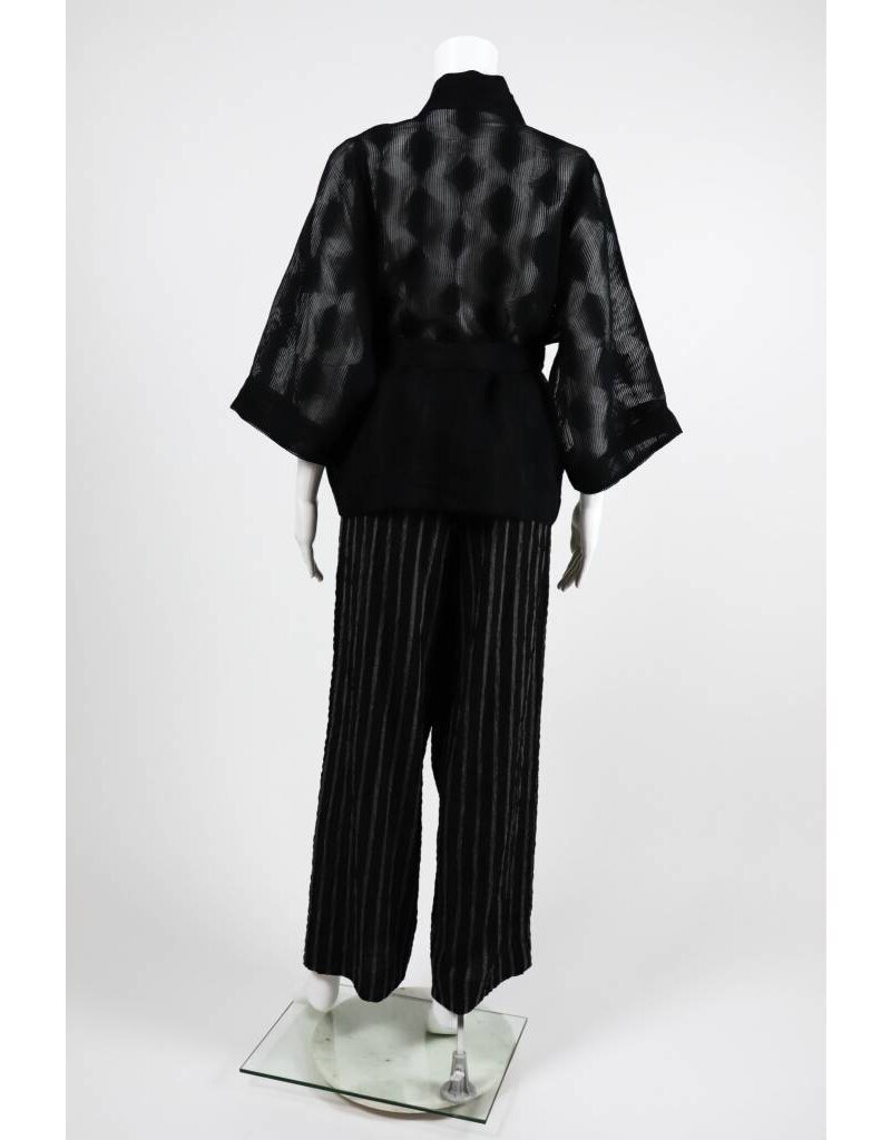 Alembika Sheer Dot 3/4 Sleeve Wrap Jacket