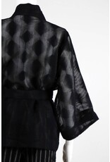 Alembika Sheer Dot 3/4 Sleeve Wrap Jacket