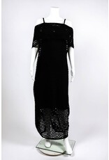 Alembika Perforated Cowl Neck Dress