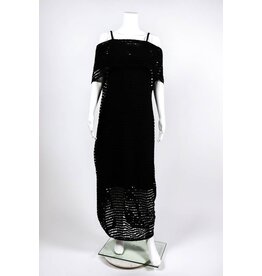 Alembika Perforated Cowl Neck Dress