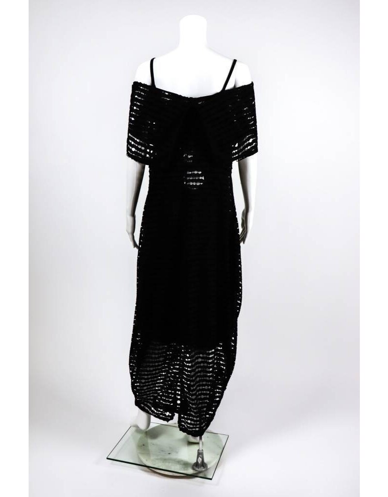 Alembika Perforated Cowl Neck Dress