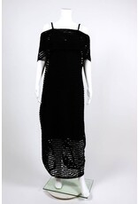 Alembika Perforated Cowl Neck Dress