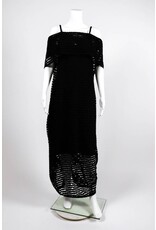Alembika Perforated Cowl Neck Dress