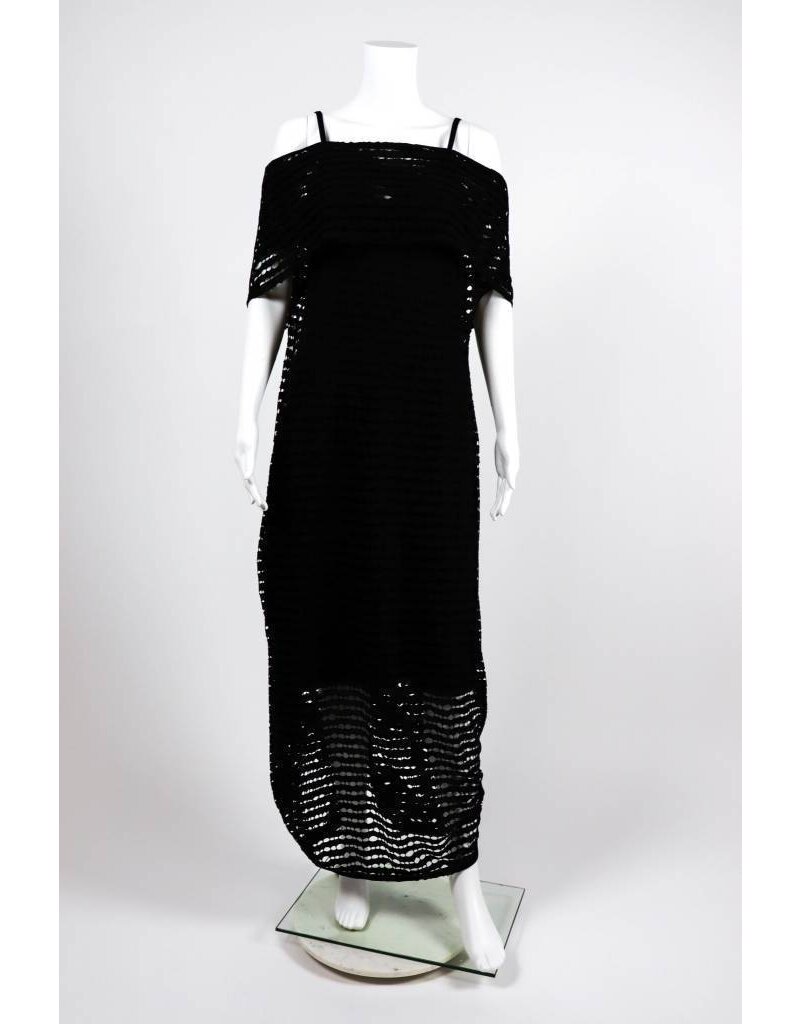 Alembika Perforated Cowl Neck Dress