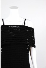 Alembika Perforated Cowl Neck Dress