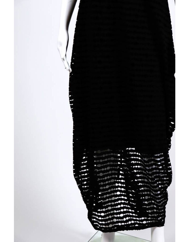 Alembika Perforated Cowl Neck Dress