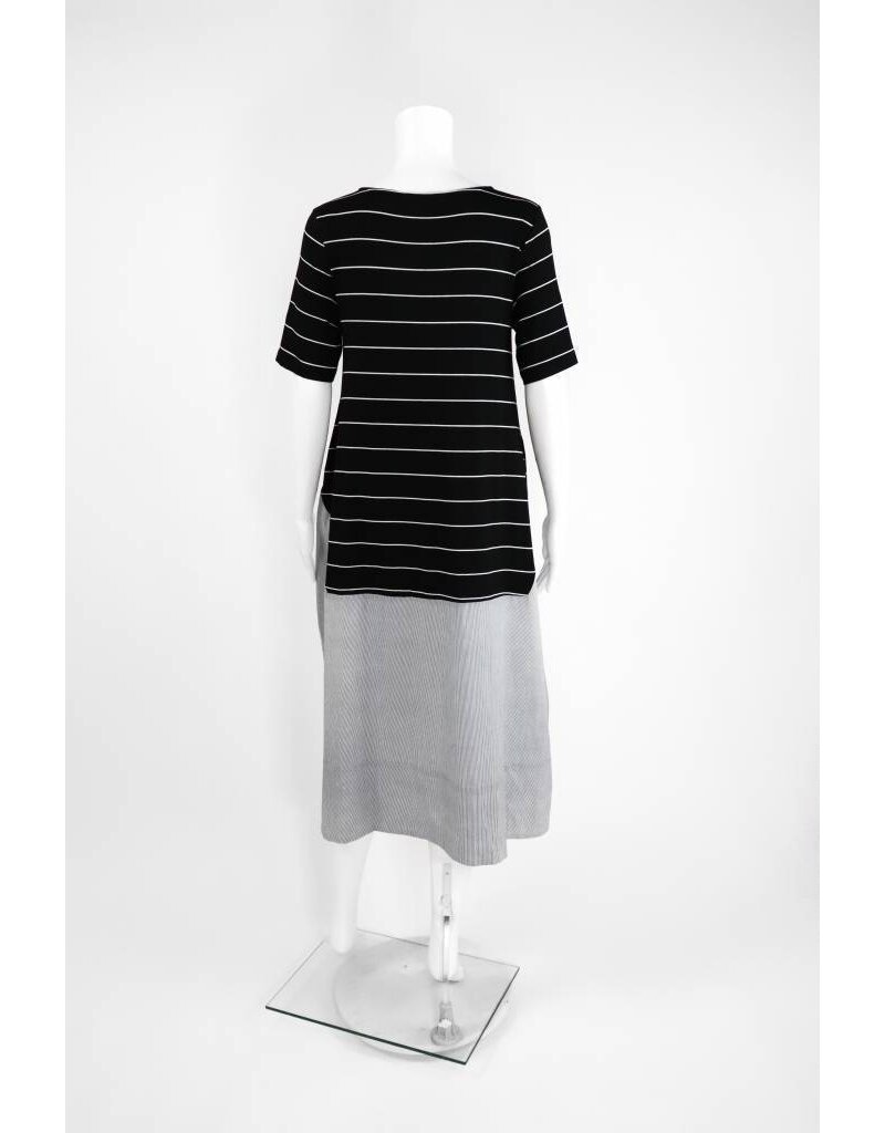Alembika Sleeveless Mixed Stripe Dress
