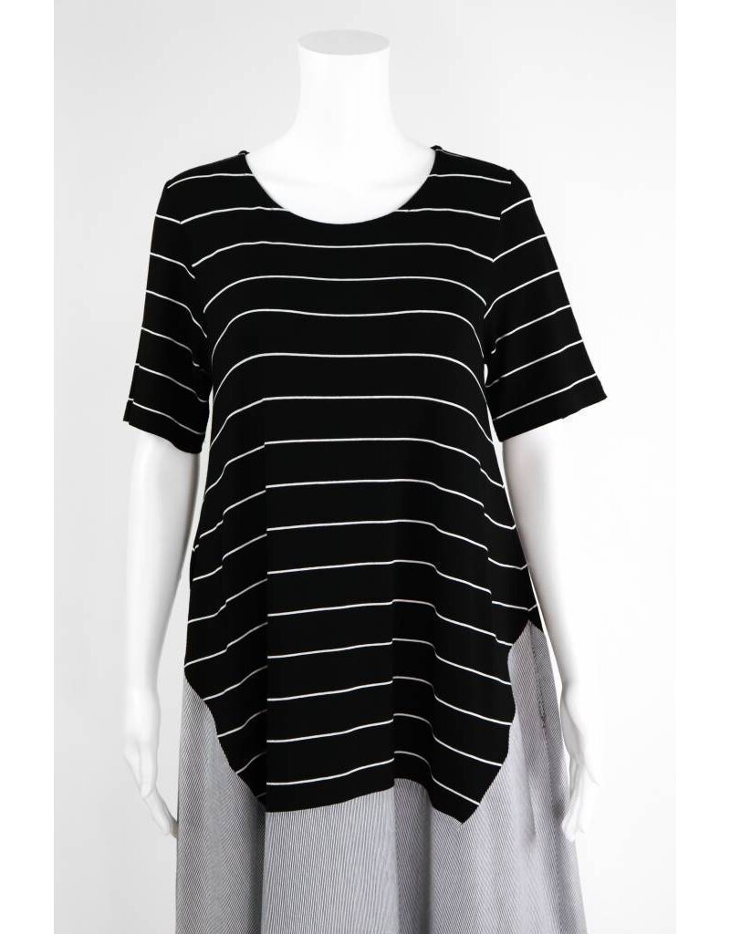 Alembika Sleeveless Mixed Stripe Dress