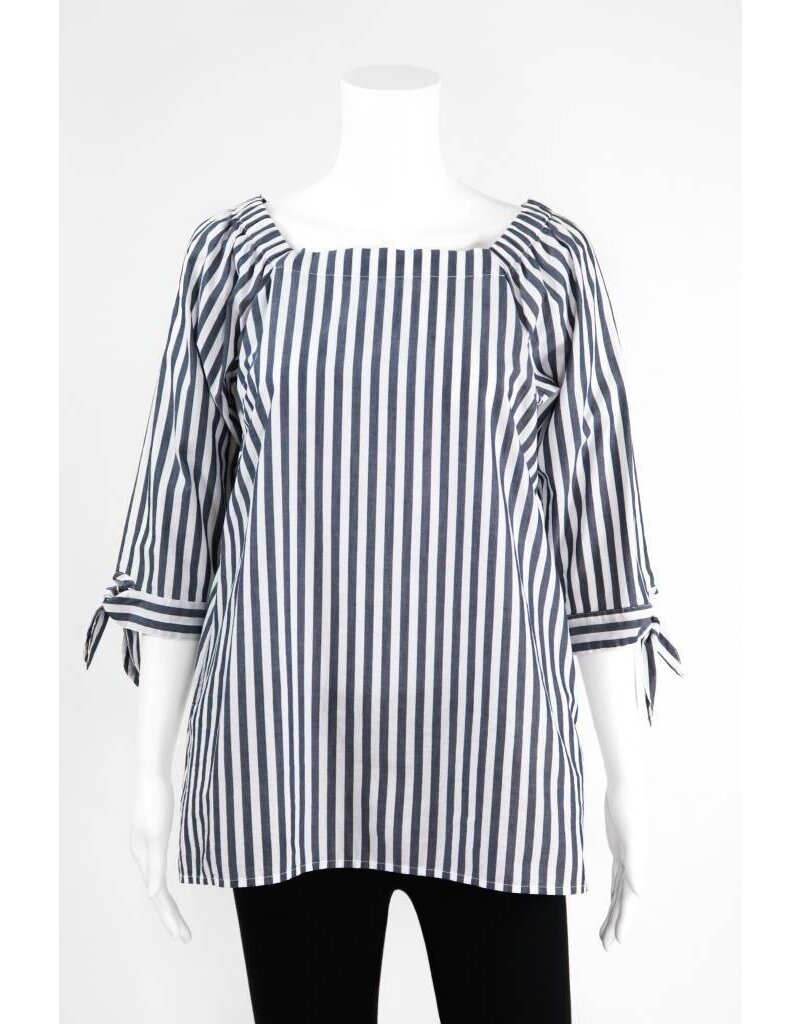 Inae Collection Poplin Tie Sleeve Tunic