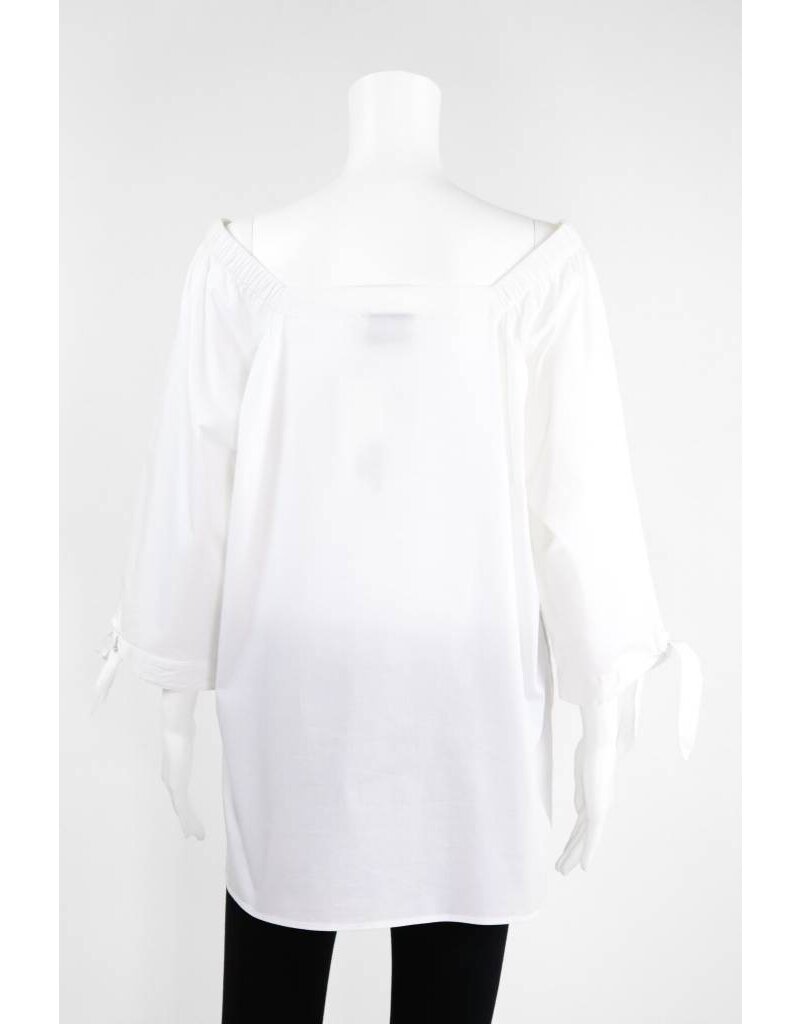 Inae Collection Poplin Tie Sleeve Tunic Solid